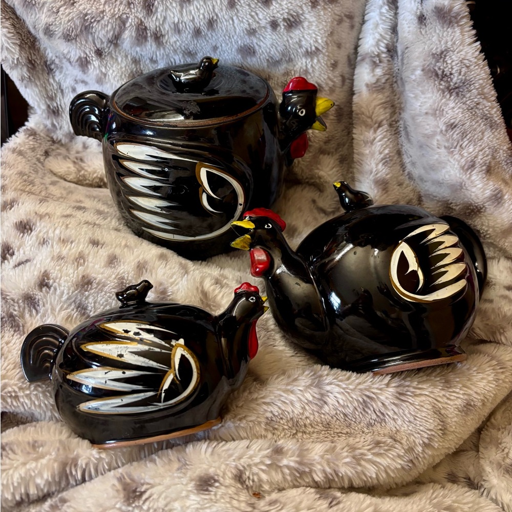 VINTAGE 1930s STACKING CHICKENS TEA SET